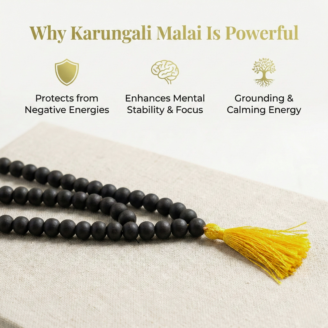 Original Karungali Malai + Free Evil Eye Bracelet