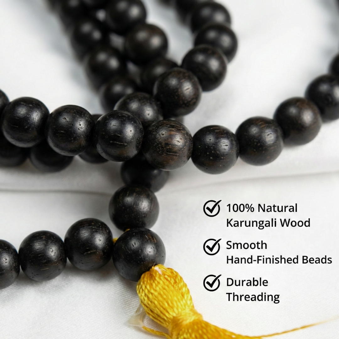 Original Karungali Malai + Free Evil Eye Bracelet