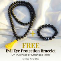 Original Karungali Malai + Free Evil Eye Bracelet