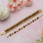 Sacred Gold Plated Rudraksha Couple Bracelets