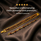 Sacred Gold Plated Rudraksha Couple Bracelets