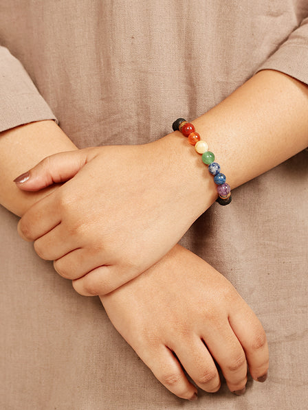 7 Chakra Bracelet Black Tourmaline