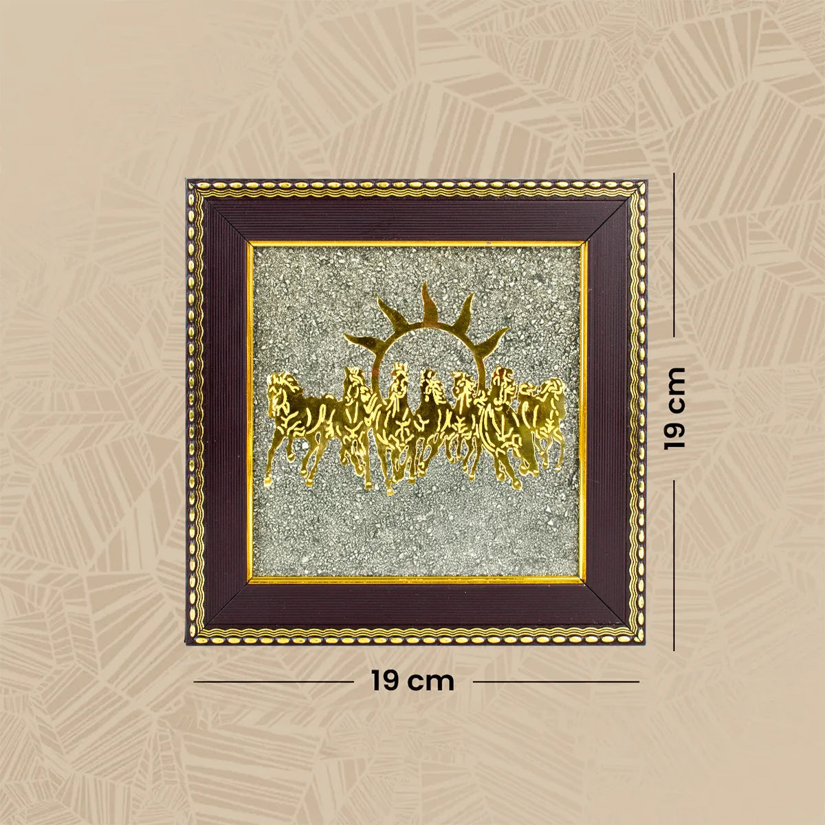 7 Horses on Raw Pyrite Frame