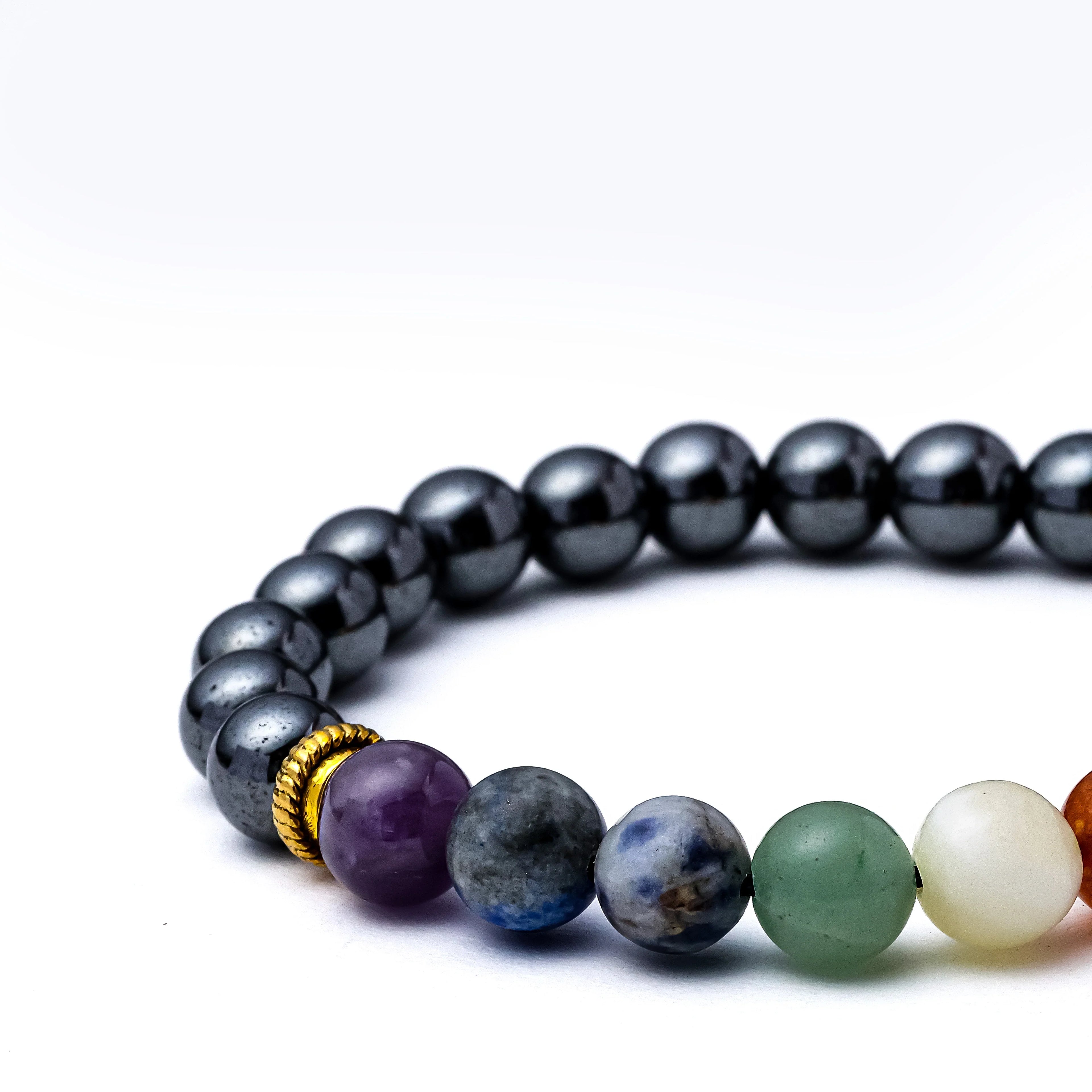 7 Chakra Bracelet Black Tourmaline