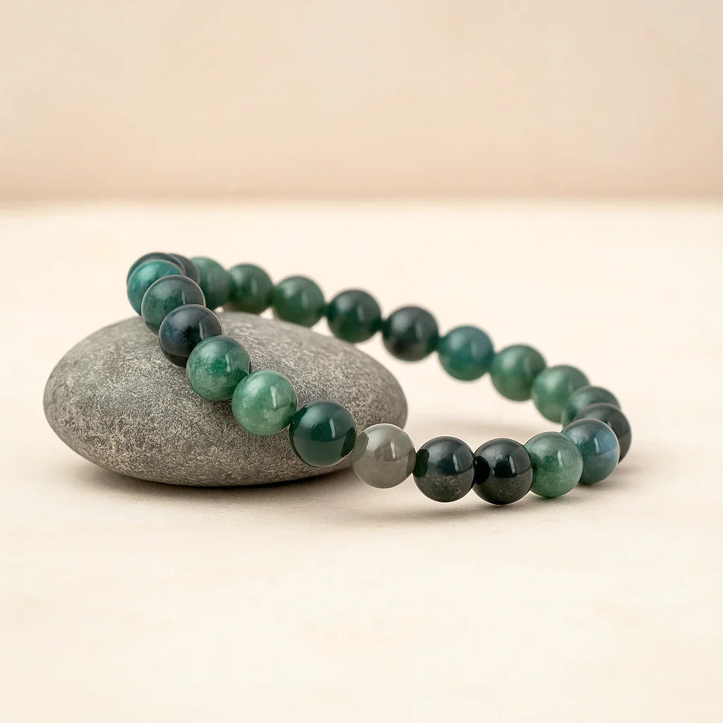 Moss Agate Stone Bracelet