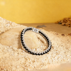 Cycle Karungali Silver Plated Bracelet