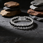 Cycle Karungali Silver Plated Bracelet