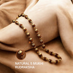 Rudra Gold Combo | Gold Plated Rudraksha Mala + Box Shape Rudraksha Gold Bracelet