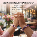 Soulmate Couple Bracelet- Amethyst and Rose Quartz