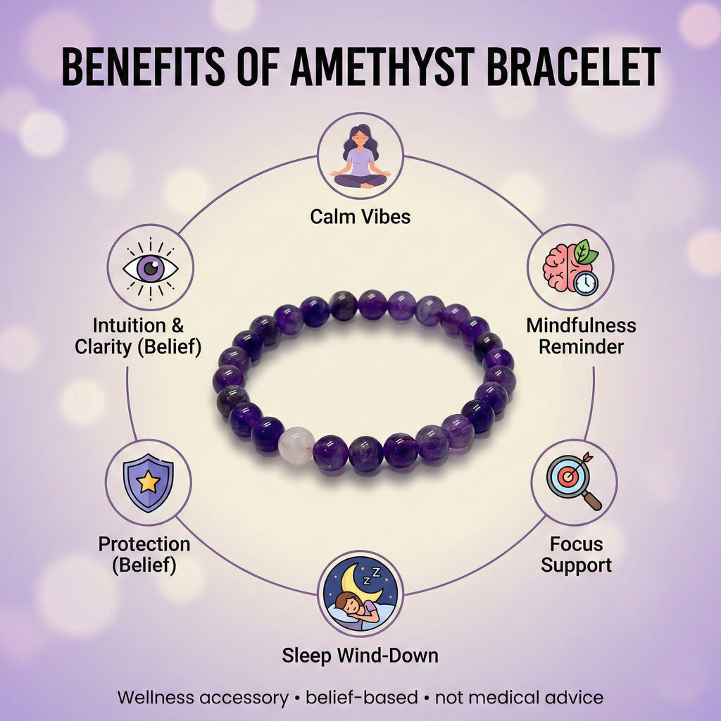 Soulmate Couple Bracelet- Amethyst and Rose Quartz
