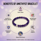 Soulmate Couple Bracelet- Amethyst and Rose Quartz
