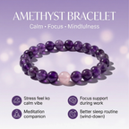 Soulmate Couple Bracelet- Amethyst and Rose Quartz