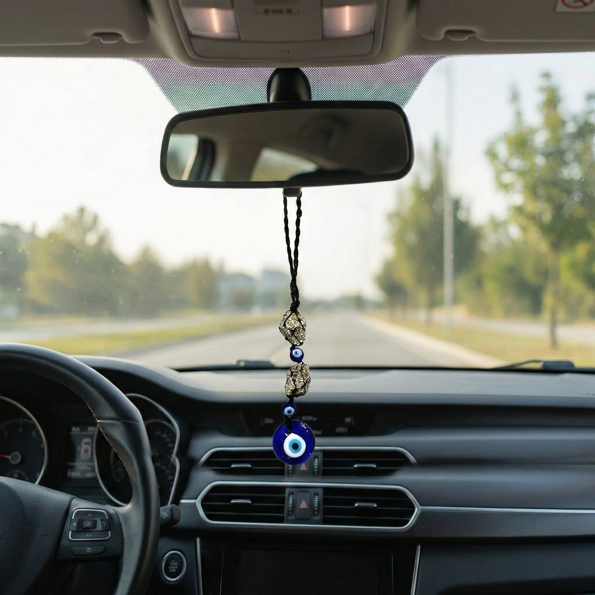 Evil Eye Pyrite Hanging