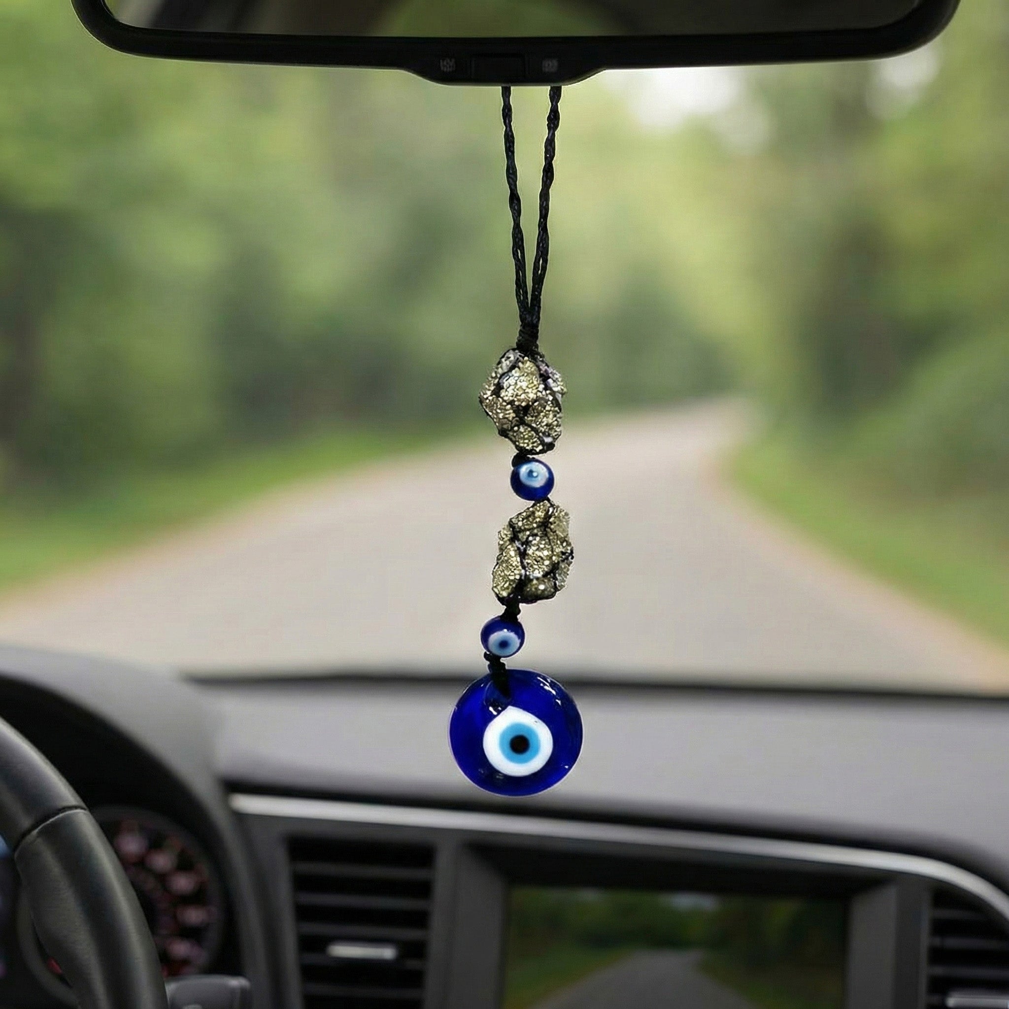Evil Eye Pyrite Hanging