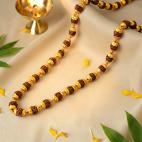 Gold Plated Rudraksha Mala