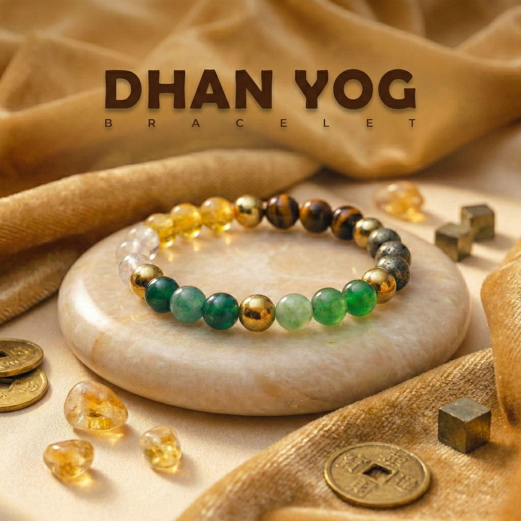 Dhan Yog Money Attract Bracelet- Five Stones, Infinite Prosperity