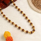 Gold Plated Rudraksha Mala