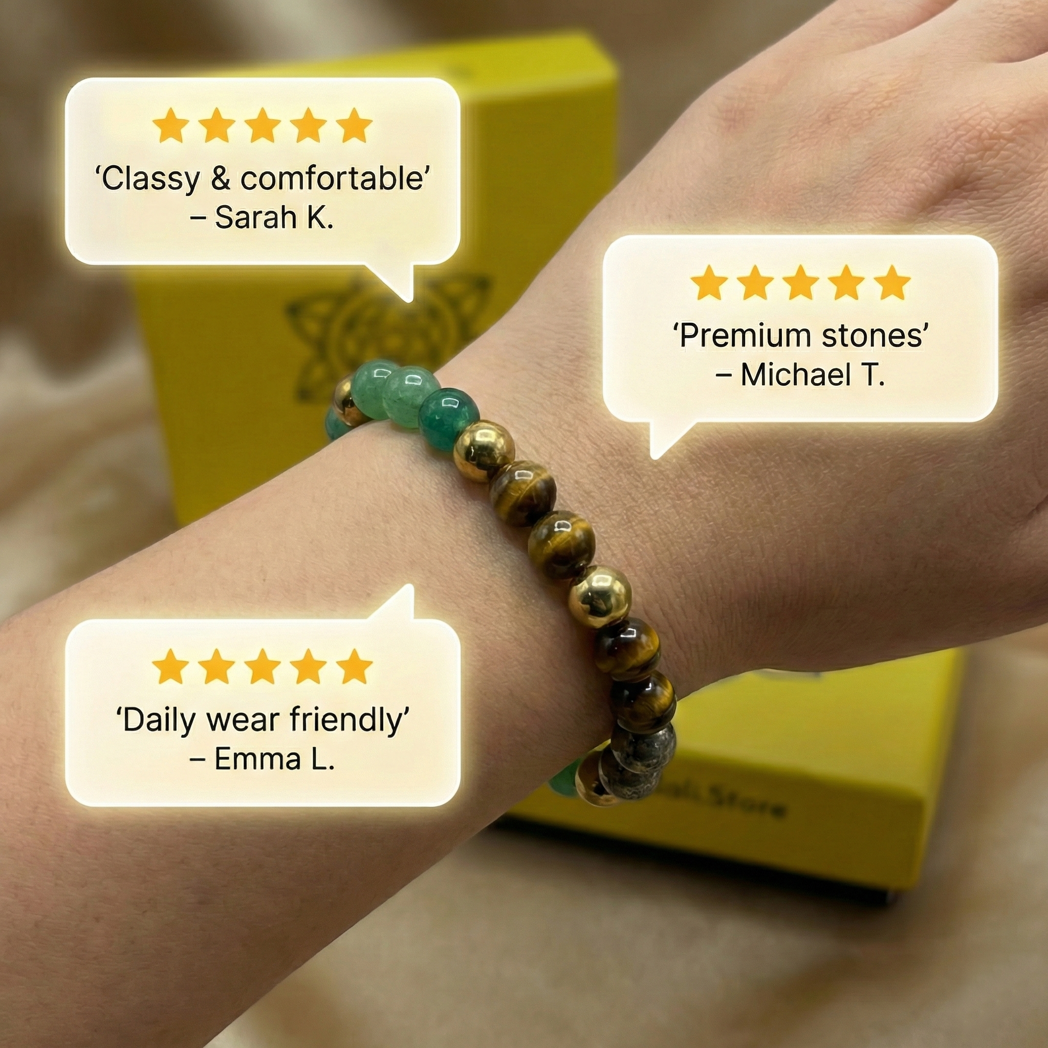 Dhan Yog Money Attract Bracelet- Five Stones, Infinite Prosperity