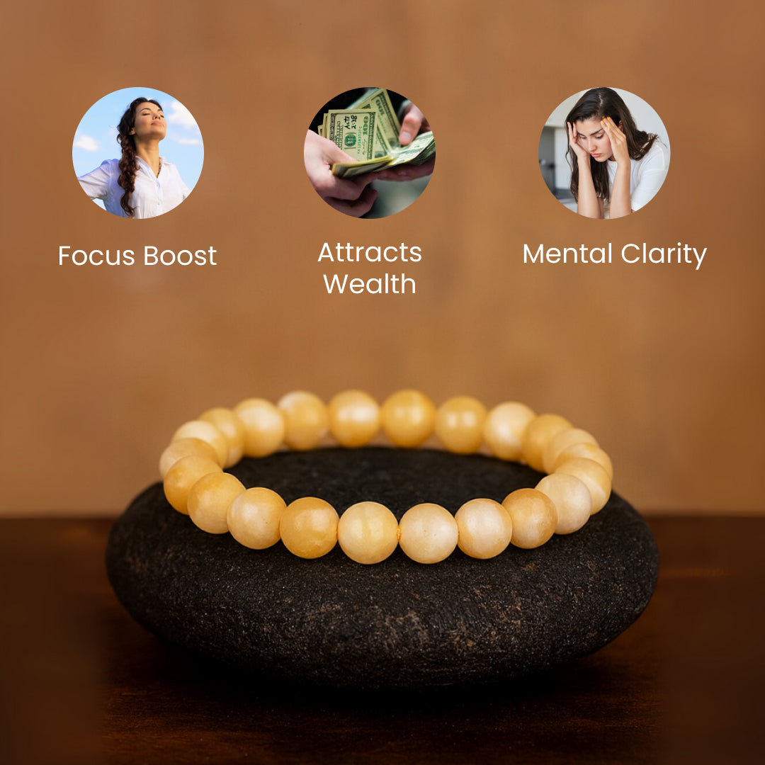 Yellow Calcite Stone Bracelet