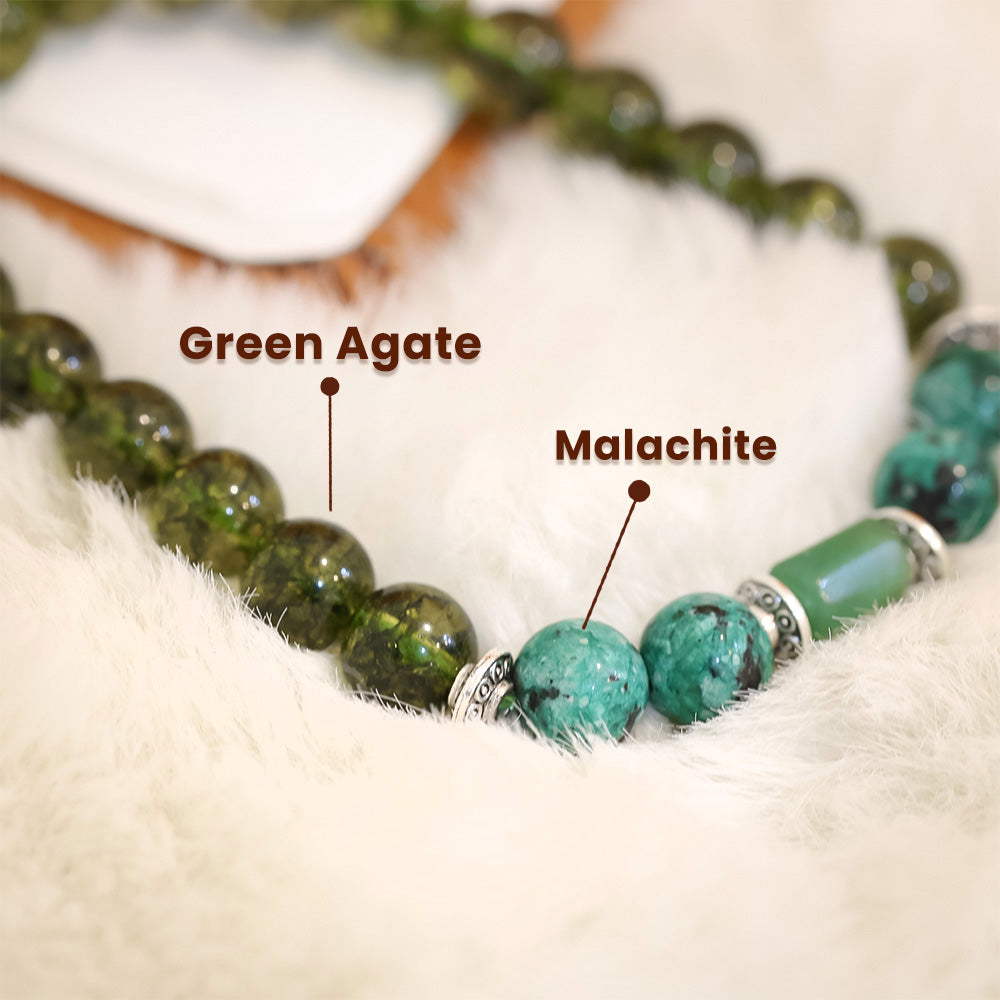 Green Agate Stone Bracelet (Kanya Rashi) Virgo