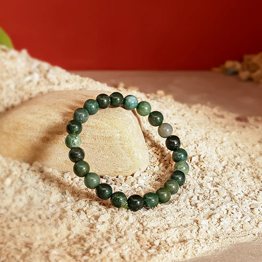 Moss Agate Stone Bracelet