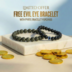 Raw Pyrite Bracelet + Free Evil Eye Bracelet