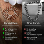 Rudra–Shakti Divine Silver Combo | Box Shaped Rudraksha Silver Bracelet + German Silver Rudraksha Mala