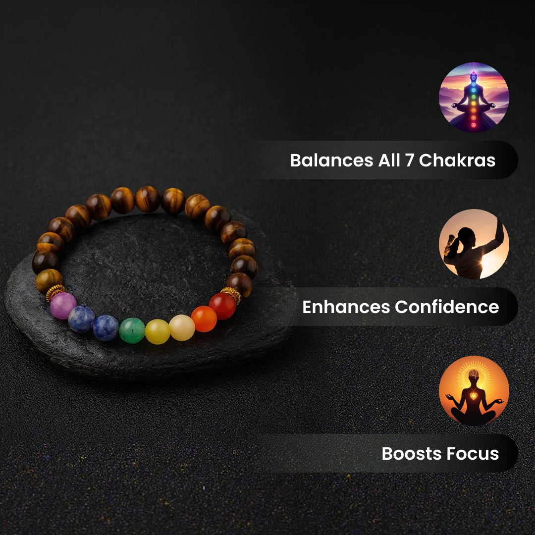 Tiger Eye Chakra Bracelet
