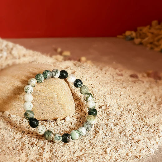 Tree Agate Stone Bracelet