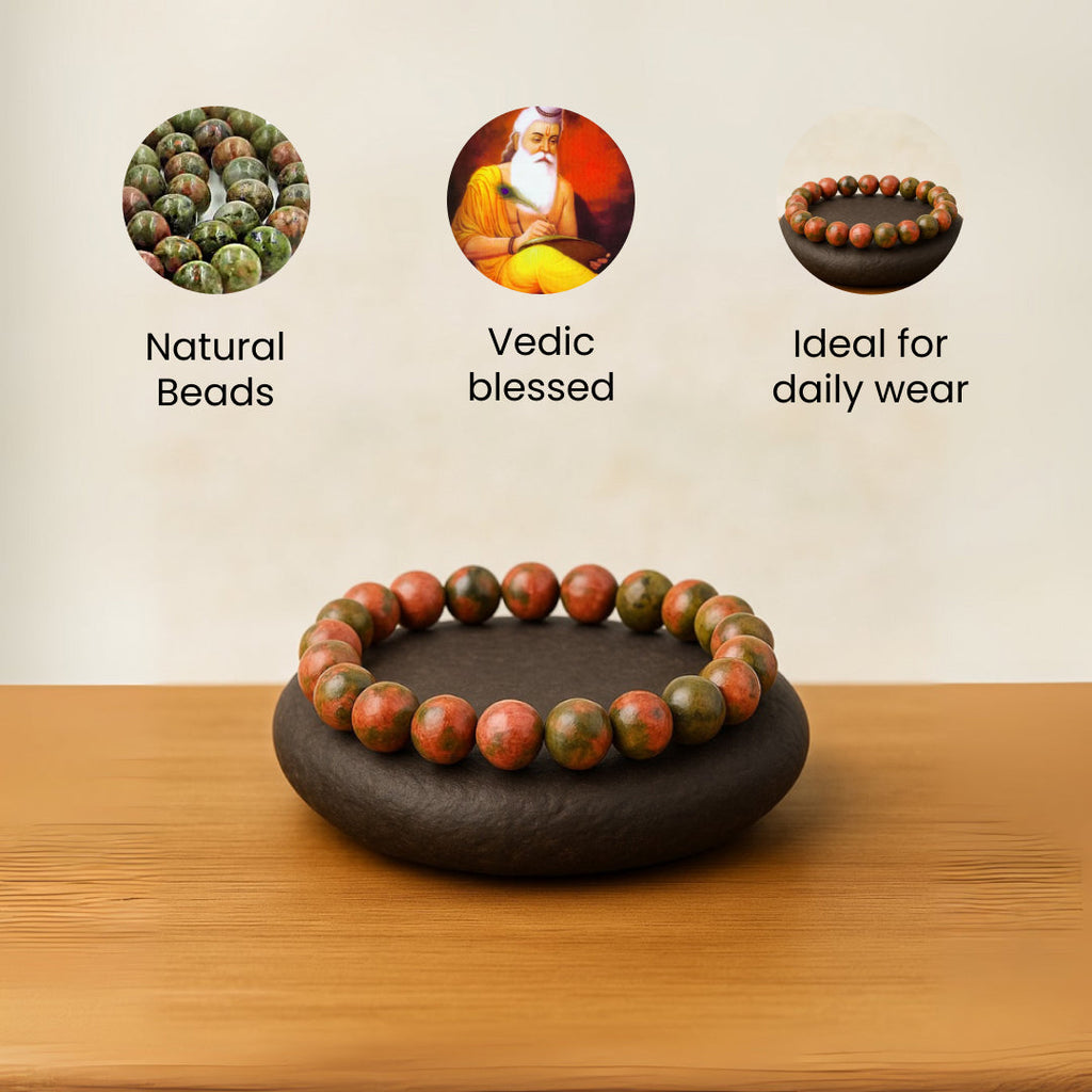 Unakite Stone Bracelet