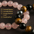 Love Protection Bracelet Combo - Rose Quartz + Triple Protection Bracelet