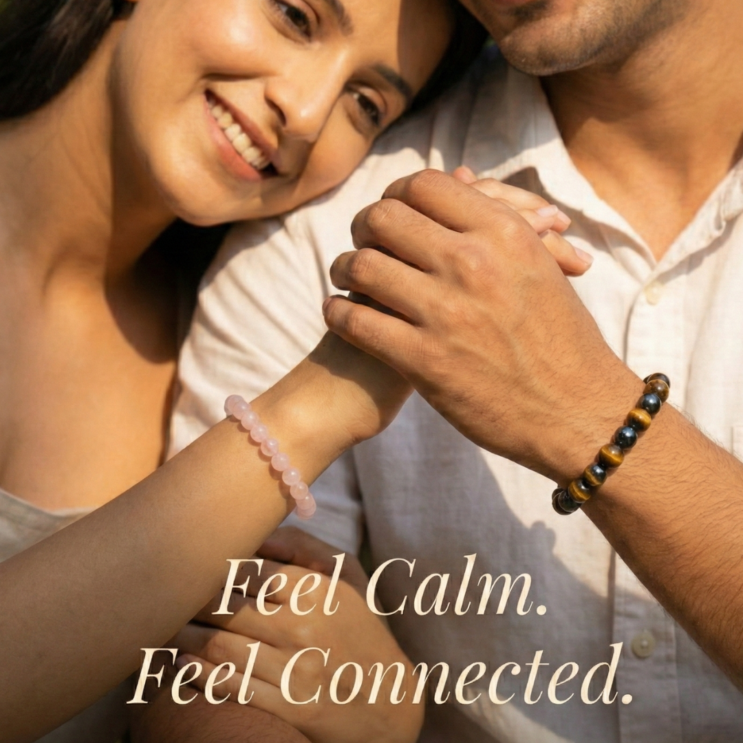 Love Protection Bracelet Combo - Rose Quartz + Triple Protection Bracelet