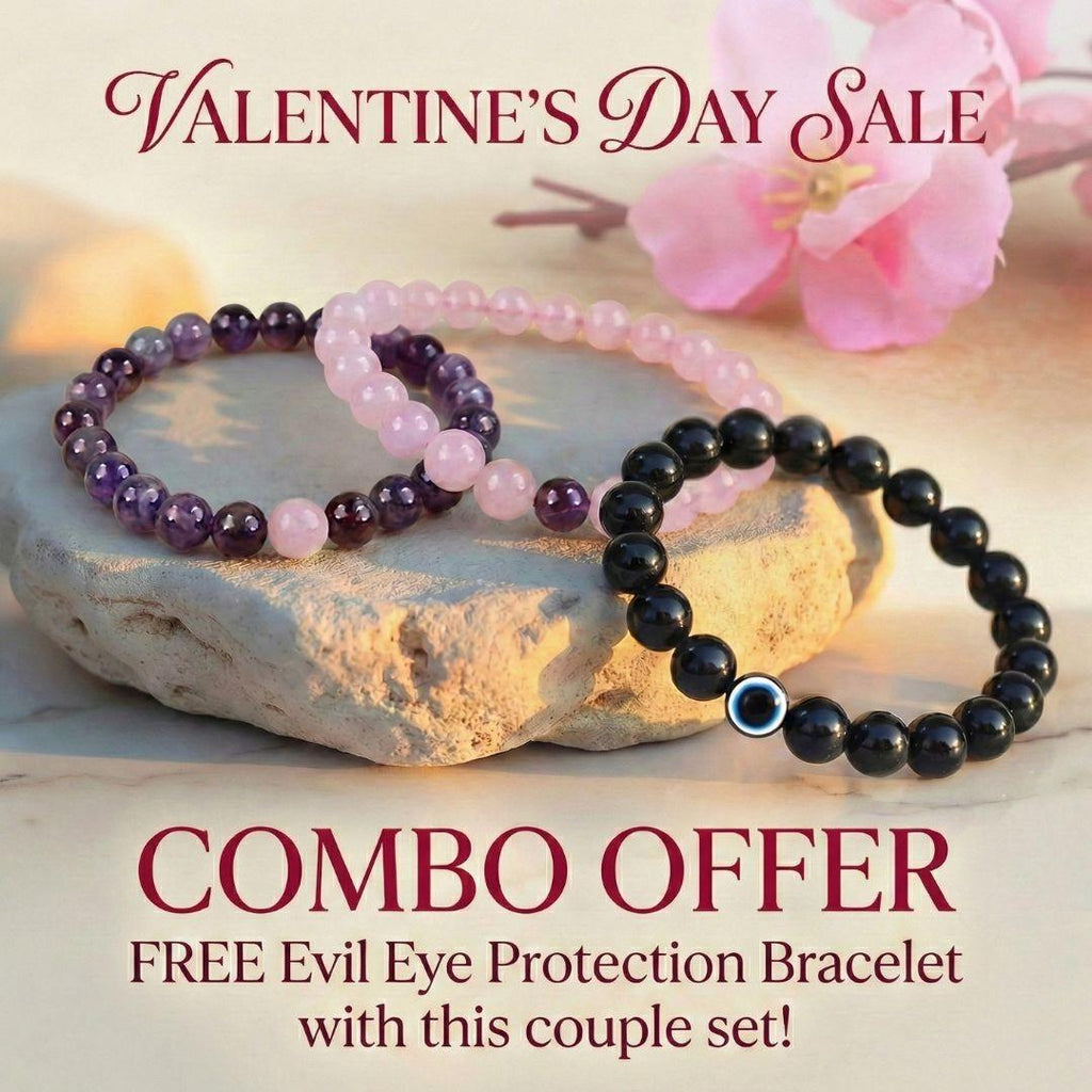 Soulmate Couple Bracelet- Amethyst and Rose Quartz