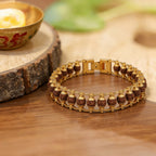 Gold Plated Cycle Rudraksha Bracelet