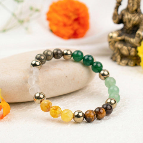 Dhan Yog Money Attract Bracelet- Five Stones, Infinite Prosperity