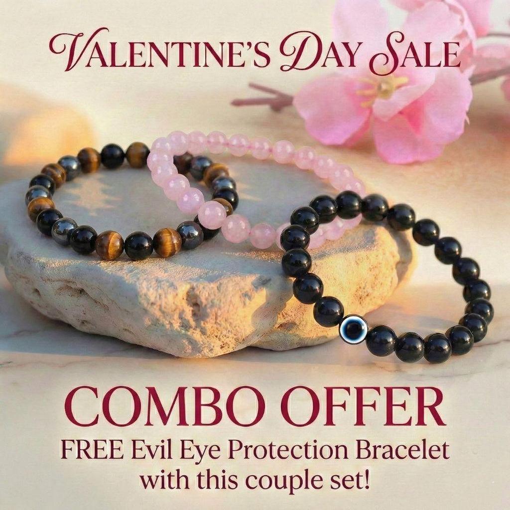 Love Protection Bracelet Combo - Rose Quartz + Triple Protection Bracelet